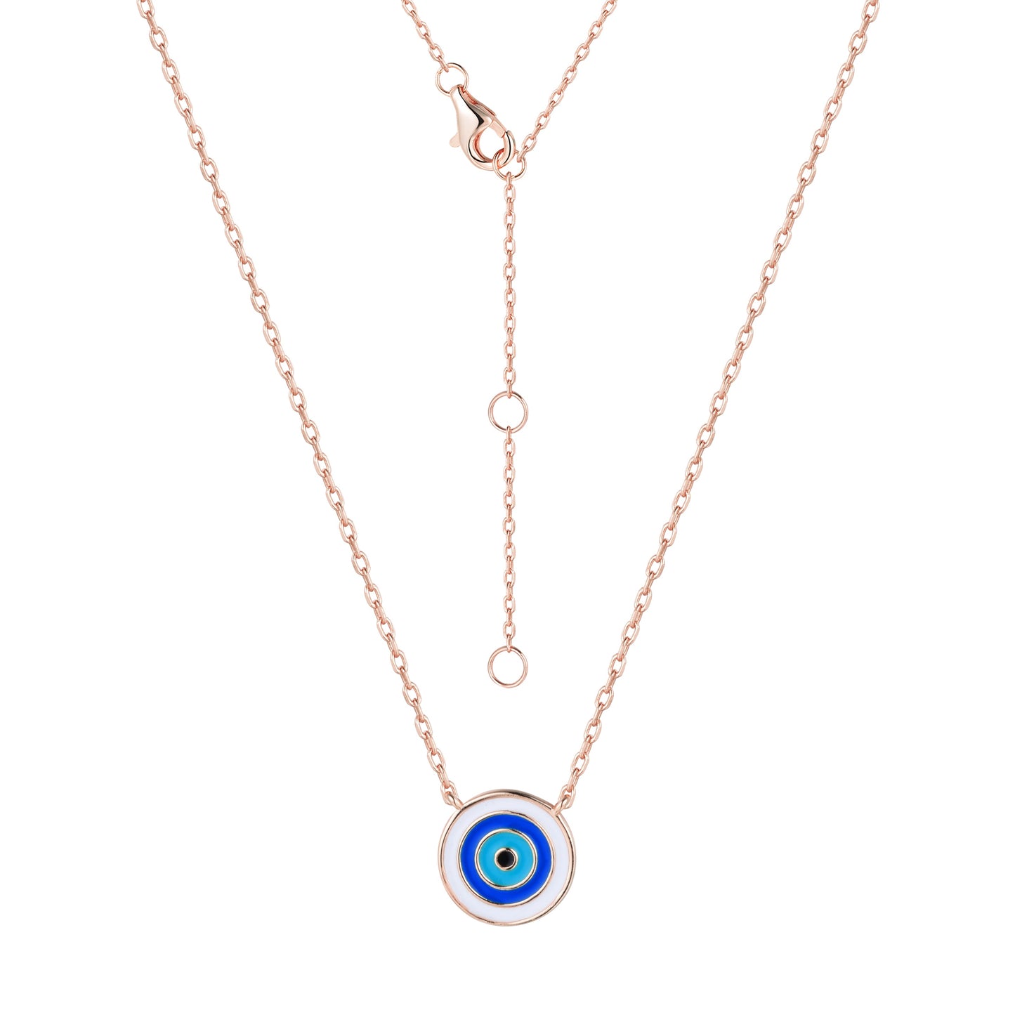 AMIRA EVIL EYE ROSE GOLD NECKLACE