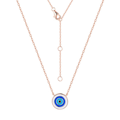AMIRA EVIL EYE ROSE GOLD NECKLACE