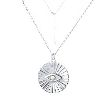 ELIA EVIL EYE SILVER NECKLACE