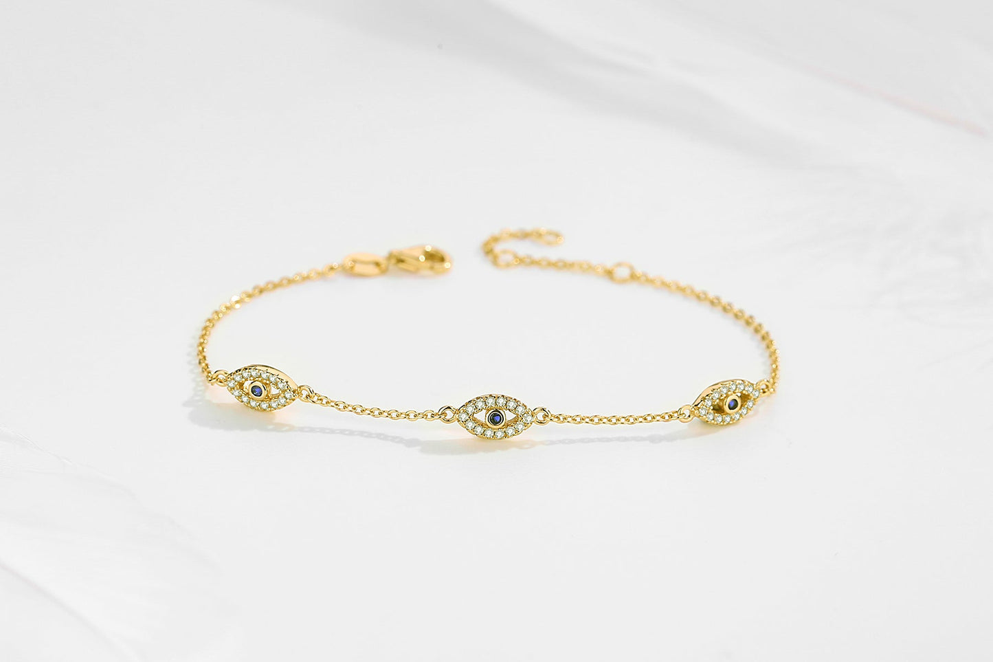 CHARLIZE EVIL EYE GOLD BRACELET